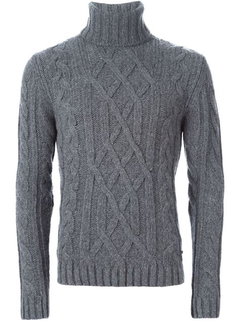 versace jeans mens grey turtleneck|Versace vintage sweaters.